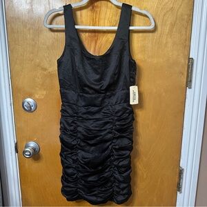 Forever 21 Black Ruched Mini Dress